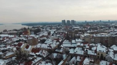 Zemun 'un kışın havadan çekilmiş görüntüleri, Belgrad ve Sırbistan