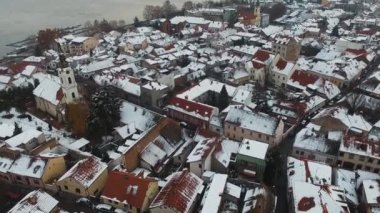 Zemun 'un kışın havadan çekilmiş görüntüleri, Belgrad ve Sırbistan