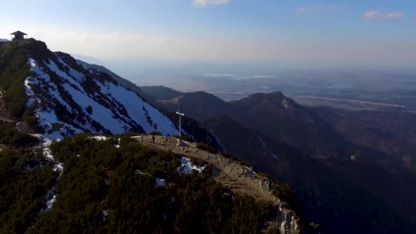 ドイツのヘルツォグスタン山の空中映像 — ストック動画