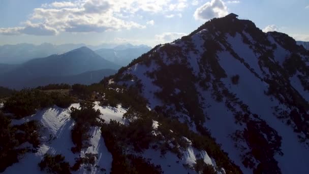 Aerial Footage Herzogstand Mountain Germany — Vídeos de Stock