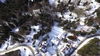 Karlı dağın hava görüntüleri, Kopaonik, Sırbistan