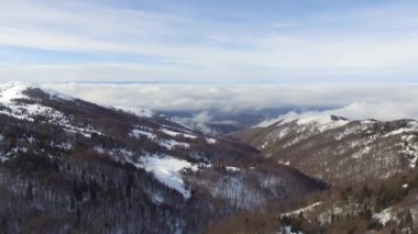 Karlı dağın hava görüntüleri, Kopaonik, Sırbistan