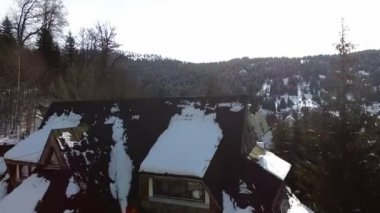 Karlı dağın hava görüntüleri, Kopaonik, Sırbistan