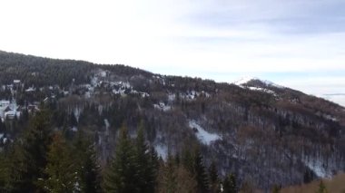 Karlı dağın hava görüntüleri, Kopaonik, Sırbistan