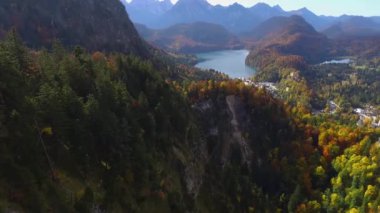 Almanya 'nın Bayern kentindeki Neuschwanstein şatosunun güzel peri masalı fotoğrafı.