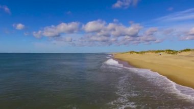 Martha 's Vineyard' daki güzel South Beach 'in hava görüntüsü. Massachusetts 'te. Birleşik Devletler