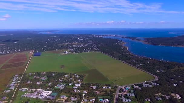 Letecký Záběr Krásné Jižní Pláže Marthině Vinici Massachusetts Spojené Státy — Stock video