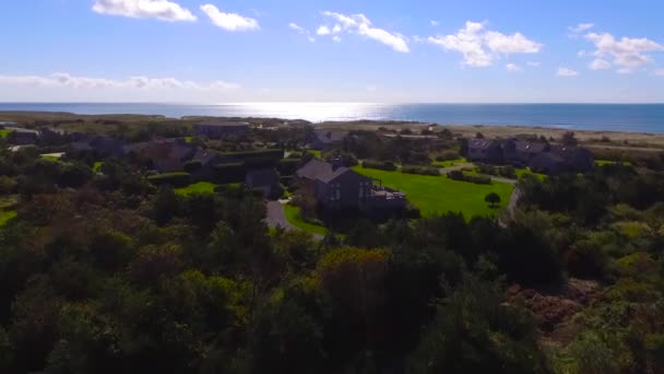 Martha Vineyard Daki Güzel South Beach Hava Görüntüsü Massachusetts Birleşik — Stok video
