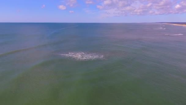 マーサズ ヴィニヤードの美しいサウスビーチの空中撮影 マサチューセッツ州 アメリカ合衆国 — ストック動画