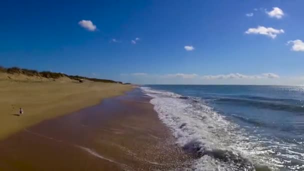 Egy Légi Felvétel Gyönyörű South Beachről Martha Vineyardon Massachusetts Ben — Stock videók