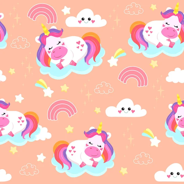 Çocuklar için çizgi film tarzında tek boynuzlu atlar olan renksiz desenler. vektör illüstrasyonu