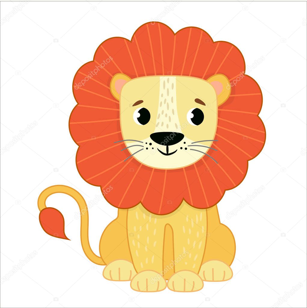 Funny african animal isolated on transparent background. vector illustration. zoo