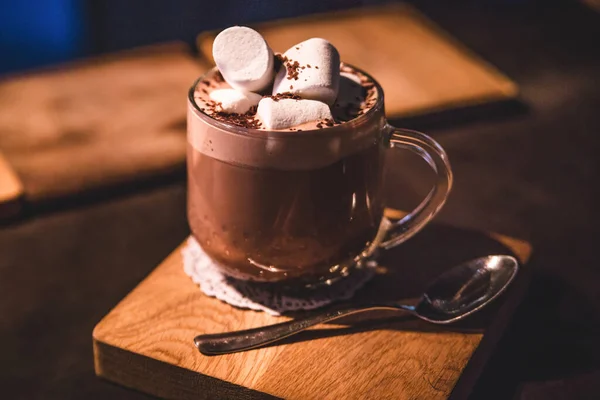 Csokoládé Mályvacukorral Alapon — Stock Fotó