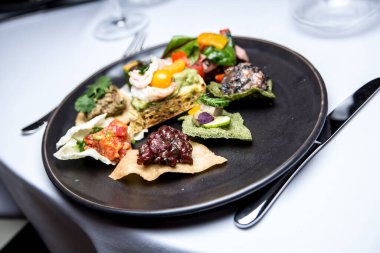 Lezzetli yiyeceklerin yakın görüntüsü