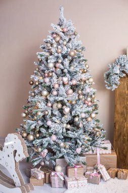 Arka plan için güzel bir Noel kompozisyonu yakın plan çekimi