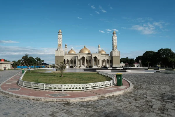 Большая Мечеть Ачех Барат Дайя Сфотографированная Спереди Парка Расположена Блангпиди — стоковое фото