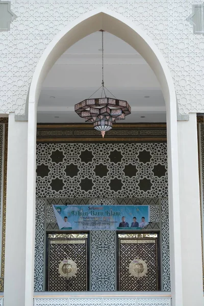 Aceh Barat Daya Indonesia Agosto 2022 Dos Puertas Gran Mezquita — Foto de Stock