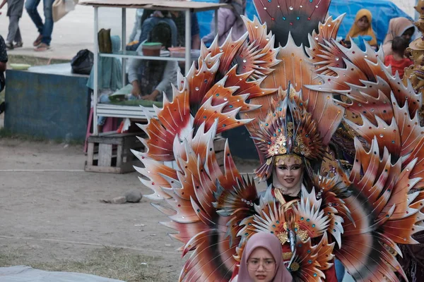 Banda Aceh Indonesien Augusti 2022 Deltagare Karnevalsparaden Den Indonesiska Självständighetsdagen — Stockfoto