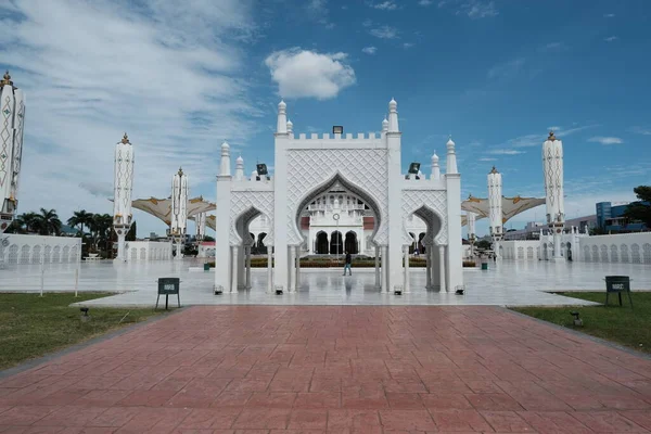 Photo Front Entrance Very Magnificent Baiturrahman Aceh Mosque — Stock Photo, Image