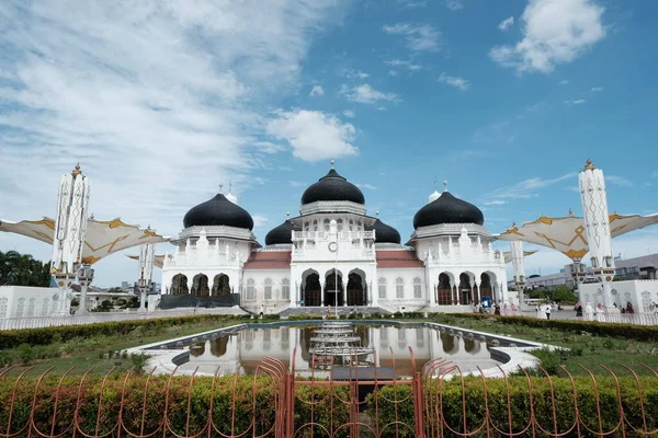 Banda Aceh Endonezya Ağustos 2022 Baiturrahman Büyük Camii Fotoğrafı Öğleden — Stok fotoğraf