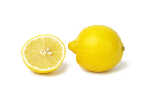 Yellow Lemon Isolated White Background — Stock Photo, Image