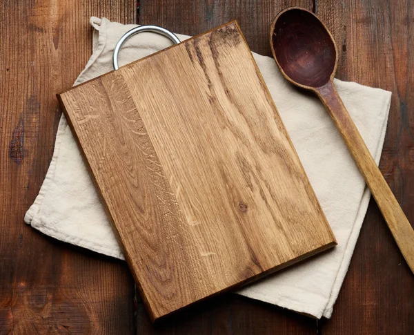 boş dikdörtgen ahşap mutfak tahtası masa, üst görünüm, boşluk kopyala