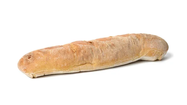 Baguette Roti Panggang Oblong Diisolasi Pada Latar Belakang Putih — Stok Foto