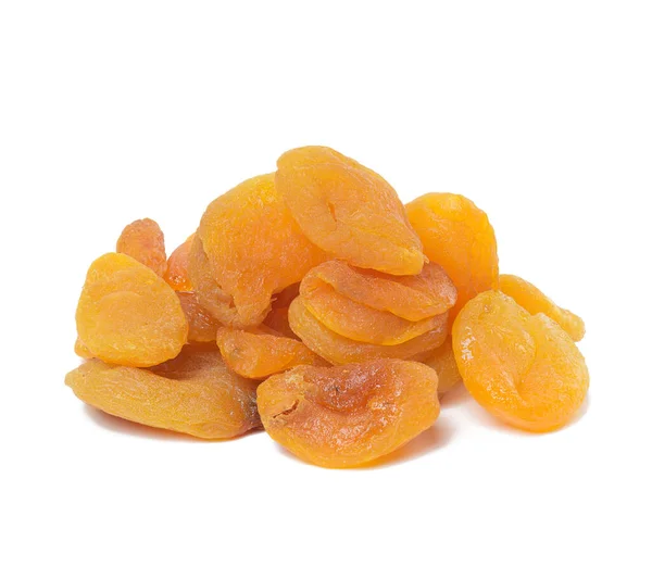 Bunch Dried Apricots Isolated White Background Candied — Stock Photo, Image