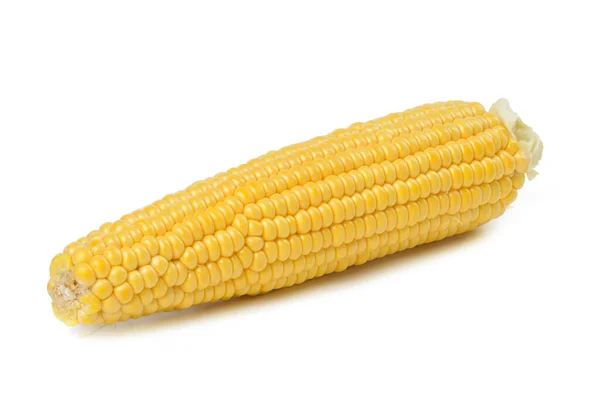 Corn Cob Yellow Grains Isolated White Background — Stockfoto