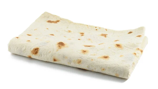 Baked Twisted Pita Bread White Isolated Background — ストック写真