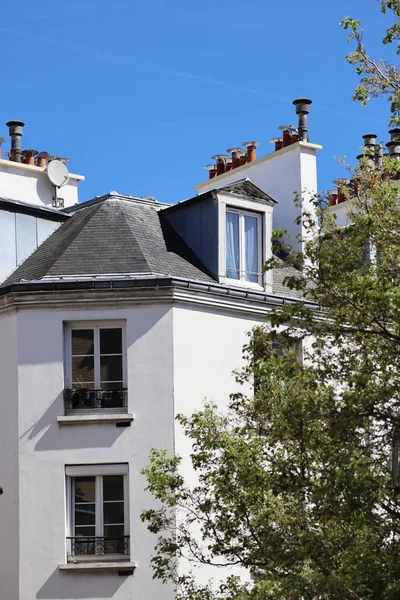 Fassade Eines Typischen Pariser Hauses Immobilien Paris — Stockfoto