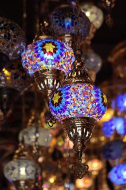 Colored traditional oriental arabic lanterns
