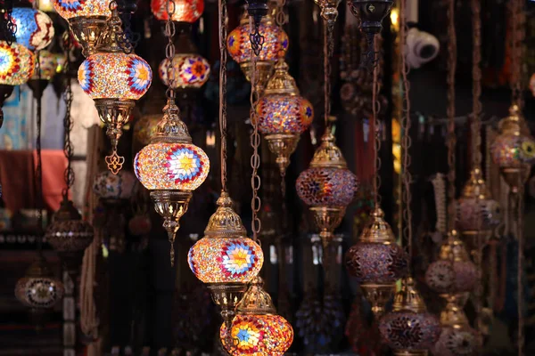 Colored Traditional Oriental Arabic Lanterns — 스톡 사진