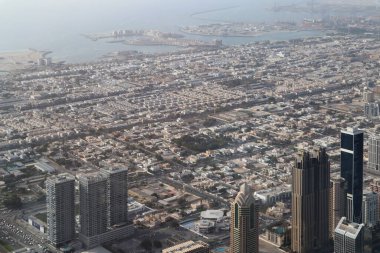 Burj Halife 'den Dubai manzarası, dünyanın en yüksek kulesi.