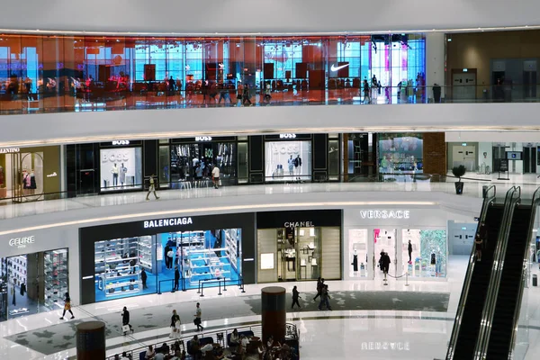 Dentro Del Famoso Dubai Mall Centro Comercial Más Grande Del — Foto de Stock