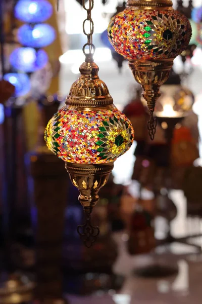 Colored Traditional Oriental Arabic Lanterns — Stock fotografie