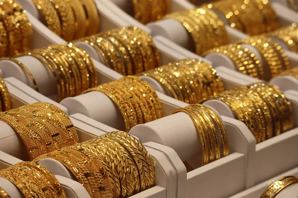 Beroemde Gold Souks Dubai Markten Van Goud Gouden Sieraden — Stockfoto