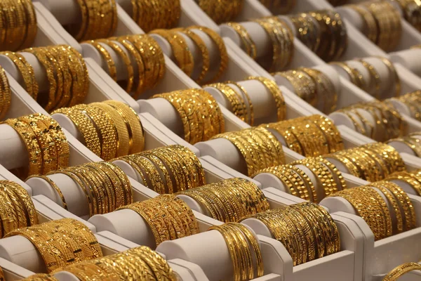 Знамениті Золоті Суки Дубаї Ринки Золотих Золотих Ювелірних Виробів — стокове фото