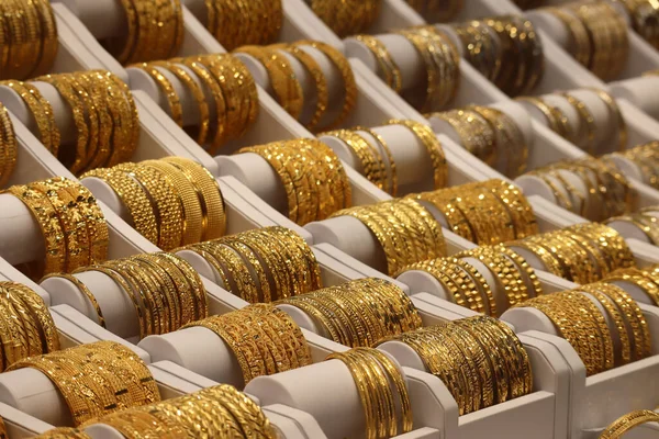 Beroemde Gold Souks Dubai Markten Van Goud Gouden Sieraden — Stockfoto