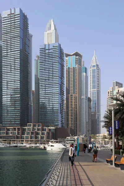 Wolkenkratzer Und Künstlicher Kanal Dubai Marina — Stockfoto