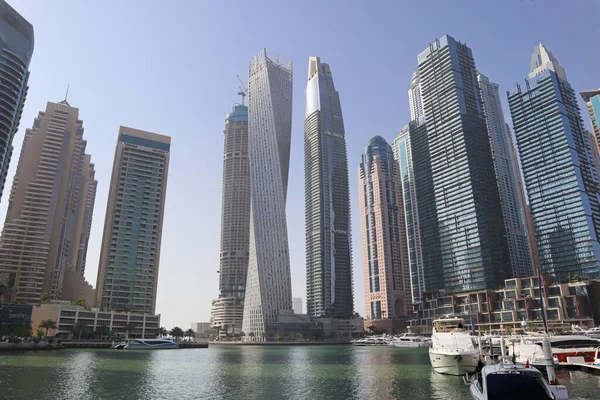 Wolkenkratzer Und Künstlicher Kanal Dubai Marina — Stockfoto