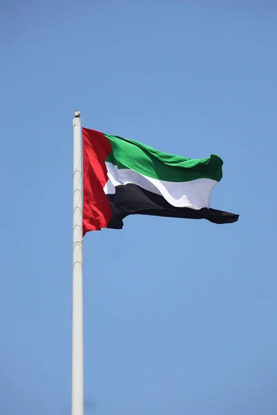 Flagge Der Vereinigten Arabischen Emirate Weht Wind — Stockfoto