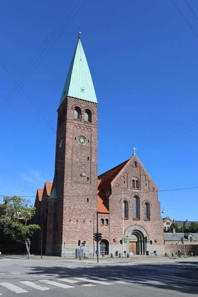 位于哥本哈根市中心的古斯塔夫教堂 — 图库照片