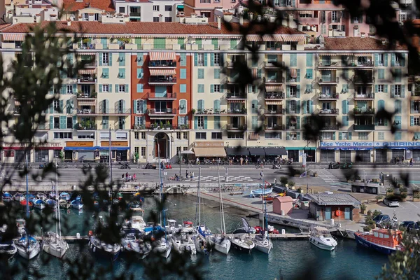 Nizza Frankreich 2022 Blick Auf Den Hafen Von Nizza Durch — Stockfoto