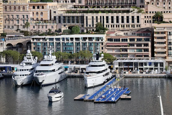 Monako Monako 2022 Ráno Přístavu Monako Poslední Den Monako Yacht — Stock fotografie
