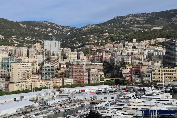 Monako Monako 2022 Monako Limanında Sabah Monako Yat Gösterisinin Son — Stok fotoğraf