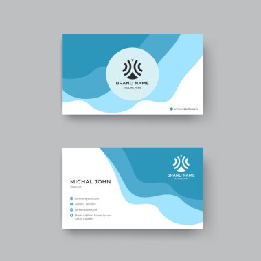 Zarif kurumsal kartvizit tasarımı prim şablonu.