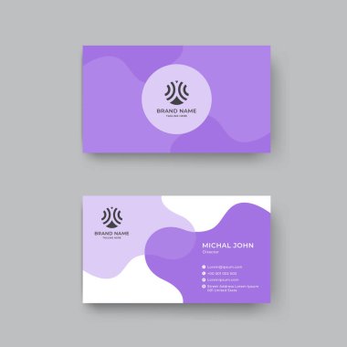 Zarif şirket kartı tasarım şablonu premium vektörü