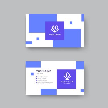 Asgari şirket kartı tasarım şablonu premium vektörü