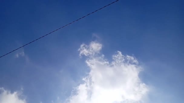 Timelapse Błękitne Niebo Białe Chmury Czas Upływa Natura Tło Timelapse — Wideo stockowe